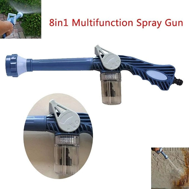 8 in 1 Turbo Water Spray Gun for  Gardening Home Cleaning with inbuilt Soap Dispenser