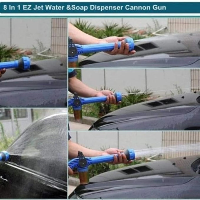 8 in 1 Turbo Water Spray Gun for  Gardening Home Cleaning with inbuilt Soap Dispenser